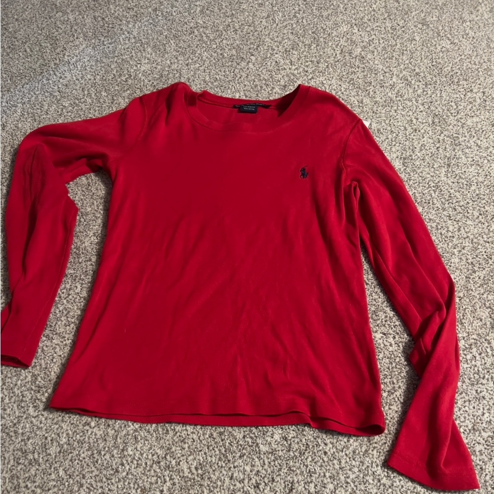 Ralph Lauren sport long sleeve pullover, red, large